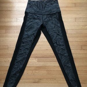 Lululemon black & grey mesh pants
